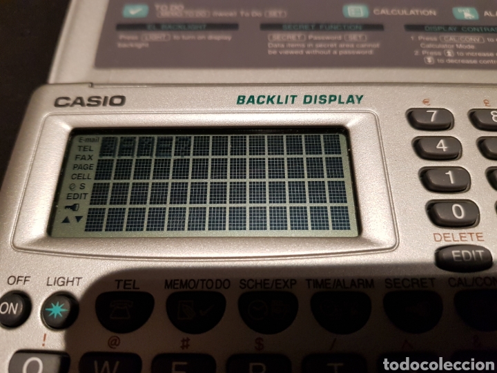 Segunda mano: Digital Diary Casio SF-3700ER 64KB. Backlit display. Agenda digital - Foto 3