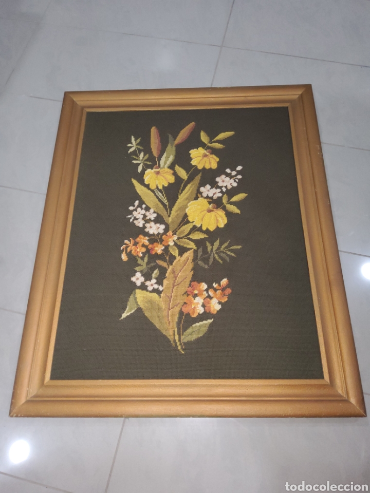 Segunda mano: Cuadro medio punto flores - Foto 3