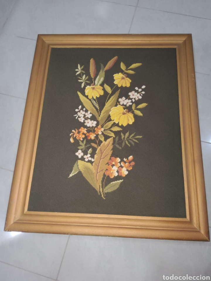 Segunda mano: Cuadro medio punto flores - Foto 1