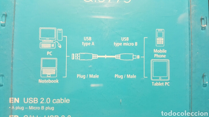 Segunda mano: CABLE USB 2.0 QILIVE - 0.75 MTS - PRECINTADO - Foto 2
