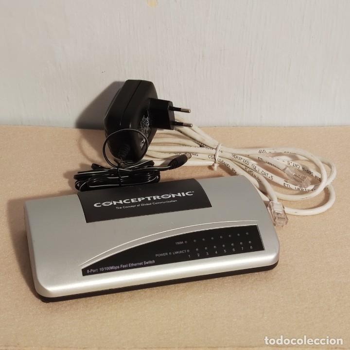 Segunda mano: CONCEPTRONIC C07-020 Fast Ethernet Switch 8-port 10/100 Mbps - Foto 1