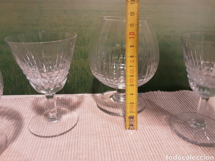 Segunda mano: Dos copas de co&ntilde;ac y dos copas de licor. Cristal tallado - Foto 2