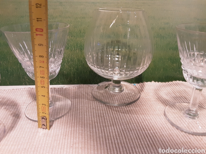 Segunda mano: Dos copas de co&ntilde;ac y dos copas de licor. Cristal tallado - Foto 3