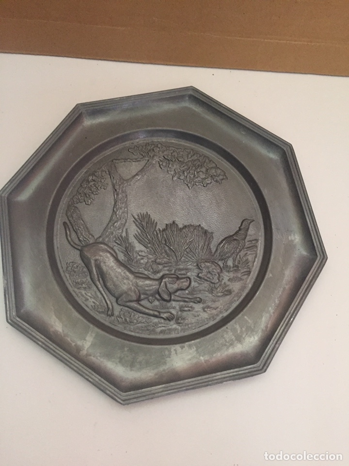 Segunda M&atilde;o: Plato decorativo plomo/esta&ntilde;o