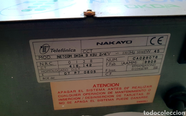 Segunda mano: Centralita Netcom DKDA 9 &ndash; Sin tel&eacute;fonos incluidos - Foto 3
