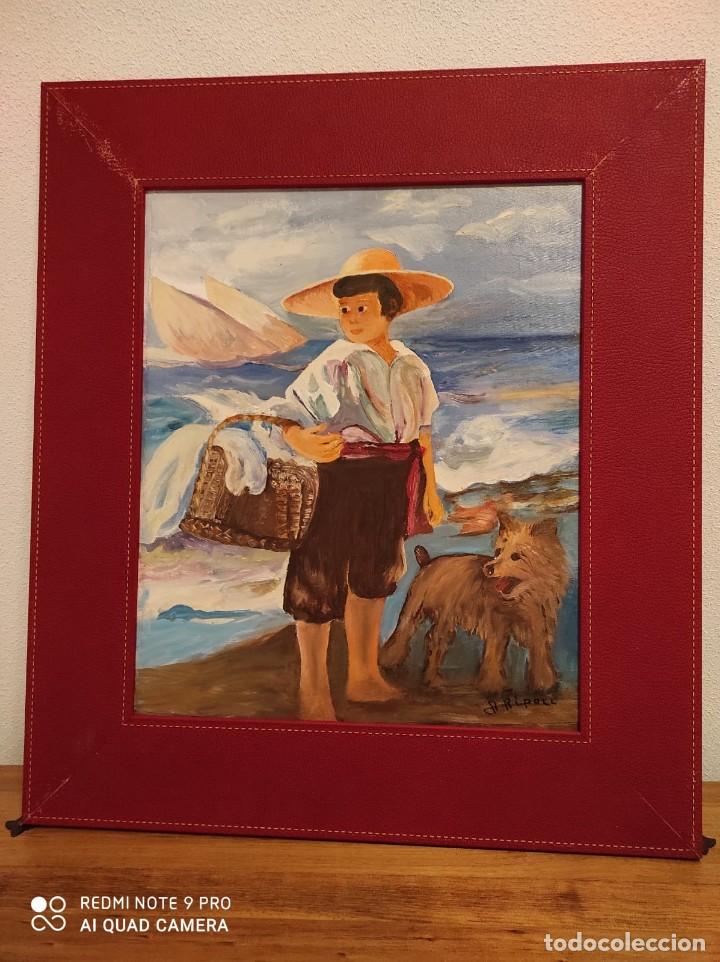 Segunda mano: Cuadros pintado ni&ntilde;os 56x64 - Foto 1