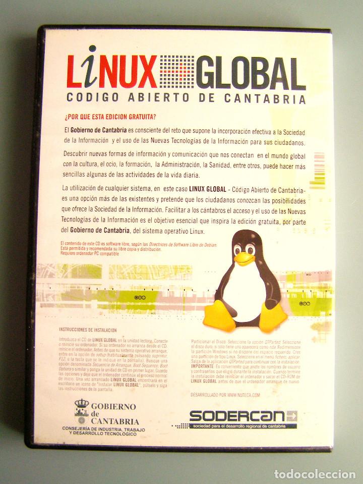Segunda mano: CD LINUX GLOBAL GNU/LINUX - C&Oacute;DIGO ABIERTO DE CANTABRIA - 2004 - Foto 2