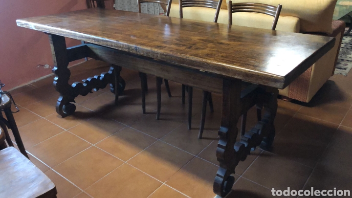 Segunda mano: Mesa madera de pata de lira - Foto 4