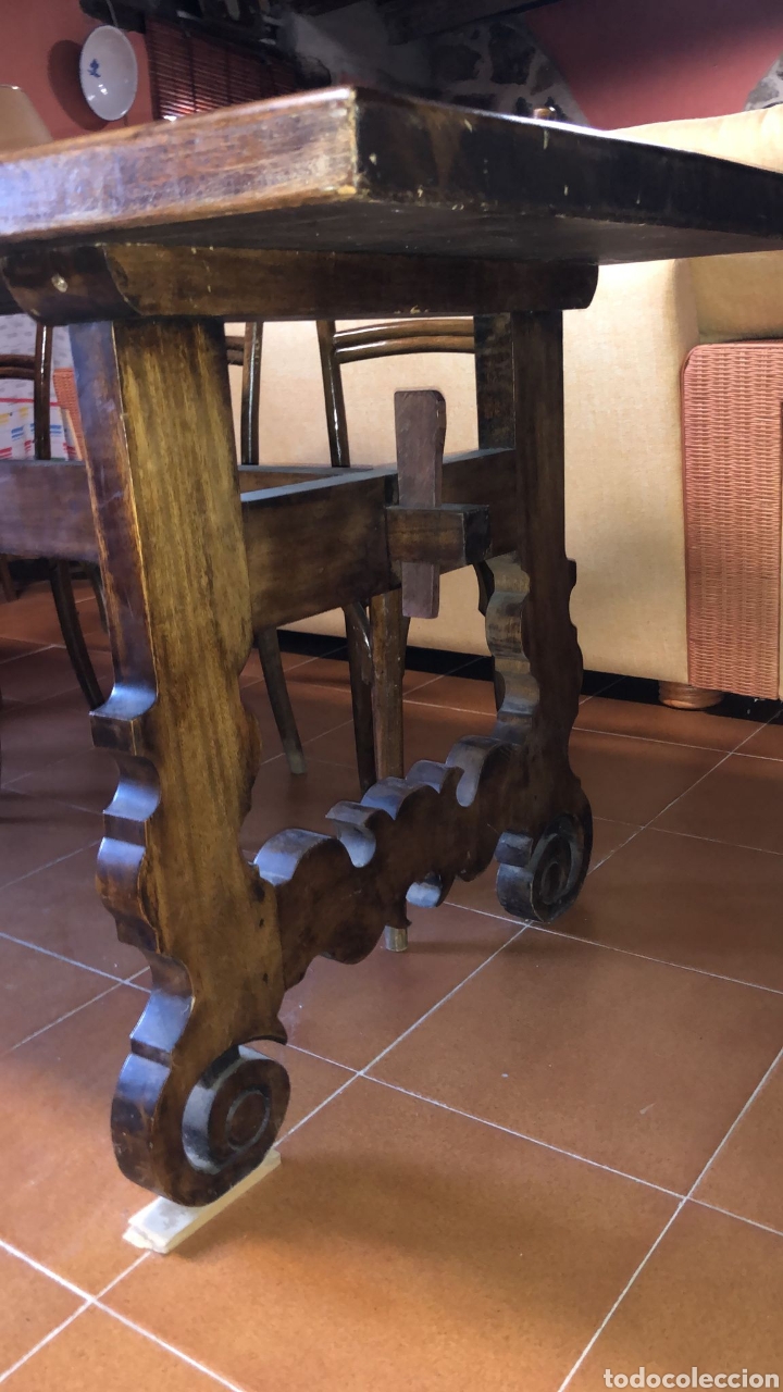 Segunda mano: Mesa madera de pata de lira - Foto 5