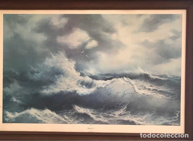 Segunda mano: L&aacute;mina enmarcada de tem&aacute;tica marina - Foto 1