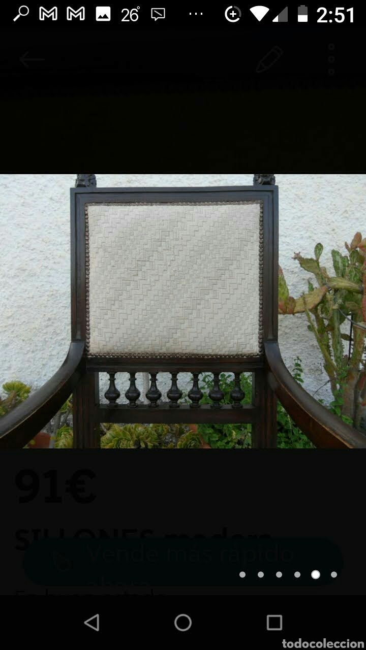 Segunda mano: Sill&oacute;n antiguo de madera - Foto 2