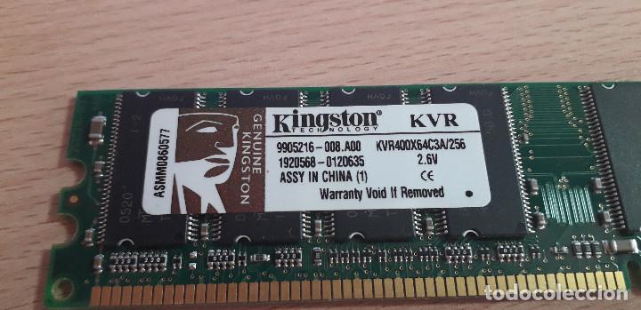 Segunda mano: 03-00212-MODULO MEMORIA RAM 256 MB -KVR400- KINGSTON - Foto 3
