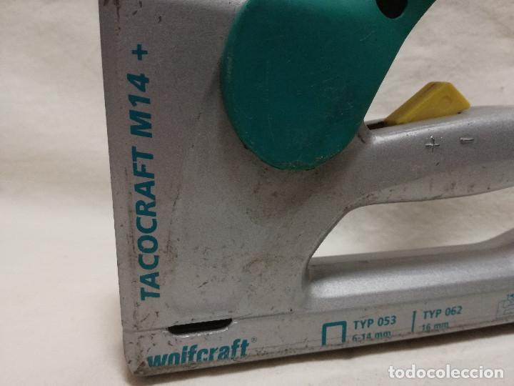 Segunda mano: GRAPADORA PISTOLA DE MANO - MARCA WOLFCRAFT TACOCRAFT M14+ (FUNCIONA) - HERRAMIENTA - Foto 2