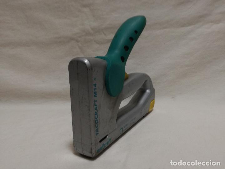Segunda mano: GRAPADORA PISTOLA DE MANO - MARCA WOLFCRAFT TACOCRAFT M14+ (FUNCIONA) - HERRAMIENTA - Foto 4