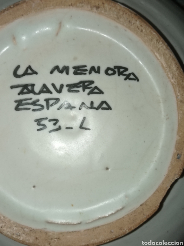 Segunda mano: Cer&aacute;mica de Talavera antigua la menora - Foto 3