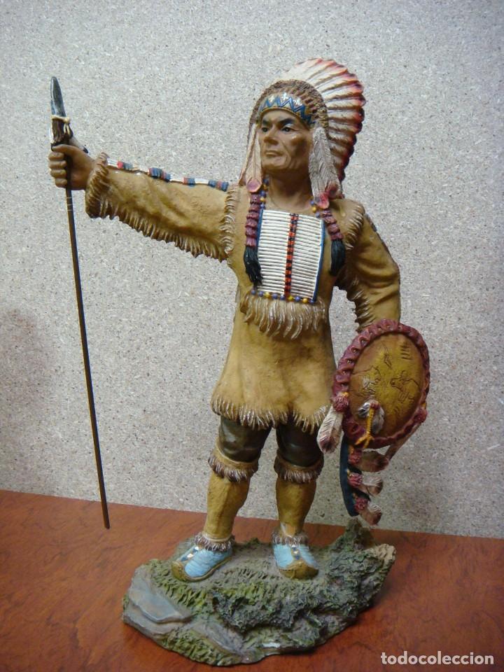 Segunda mano: FIGURA DE INDIO CON LANZA-(&) - Foto 1