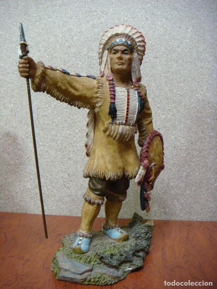 Segunda mano: FIGURA DE INDIO CON LANZA-(&) - Foto 2