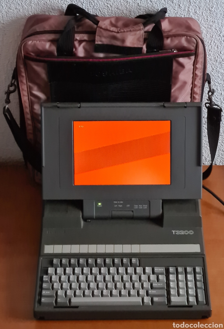 D'Occasion: Ordenador Port&aacute;til Toshiba T3200 con Bolsa - Made in Japan a&ntilde;os 80 - Computador Inform&aacute;tica Retro