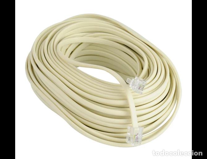 Segunda mano: Cable telef&oacute;nico RJ11 (11.5M) Negro - Foto 1