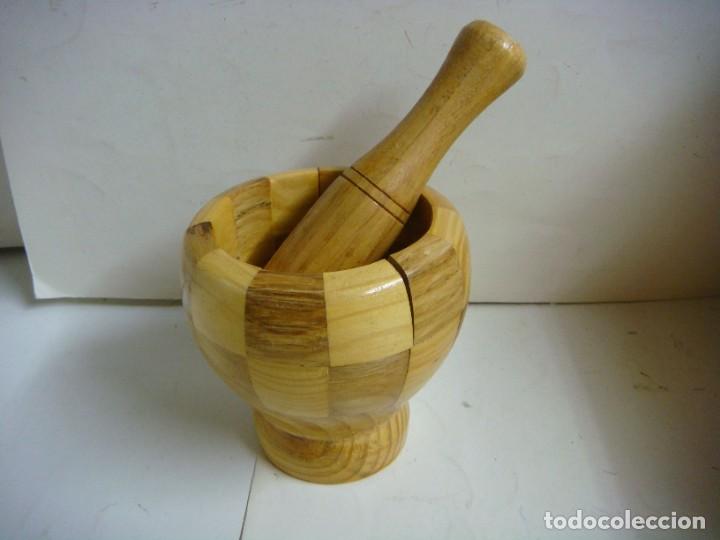 Segunda mano: MORTERO EN MADERA -(&) - Foto 1