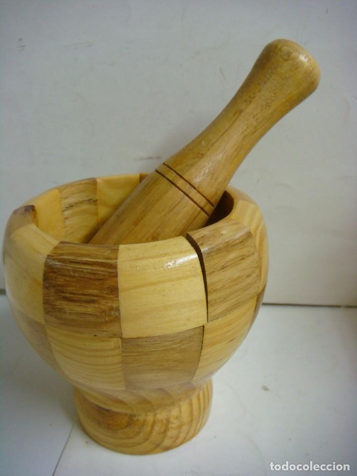 Segunda mano: MORTERO EN MADERA -(&) - Foto 2
