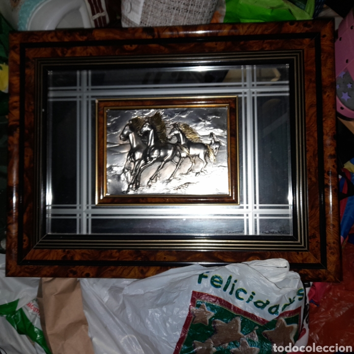 Segunda mano: Cuadro espejo con motivos de caballos - Foto 1