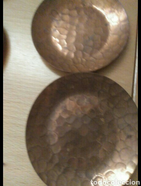 Segunda mano: 6 Platitos de cobre con azucarera - Foto 6
