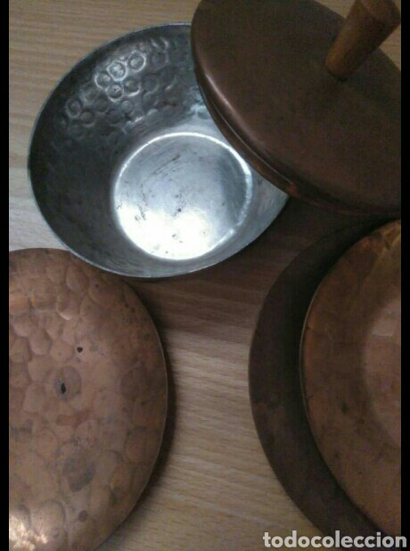 Segunda mano: 6 Platitos de cobre con azucarera - Foto 7