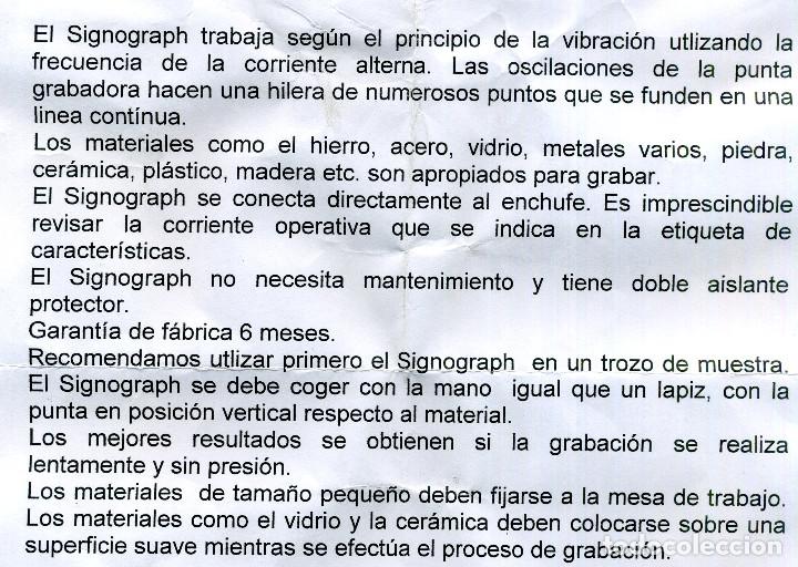 Segunda mano: ELECTRO-GRAVIERER SIGNOGRAPH - Foto 2