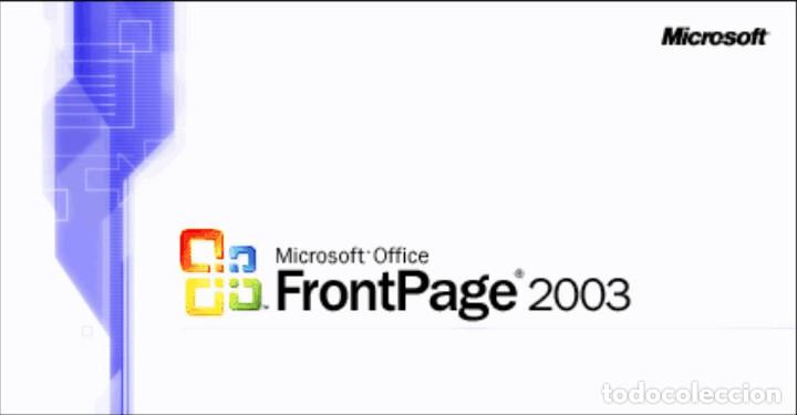 Segunda mano: MICROSOFT FRONT PAGE 2003 EN ESPA&Ntilde;OL - N&ordm; DE SERIE ORIGINAL - Foto 1