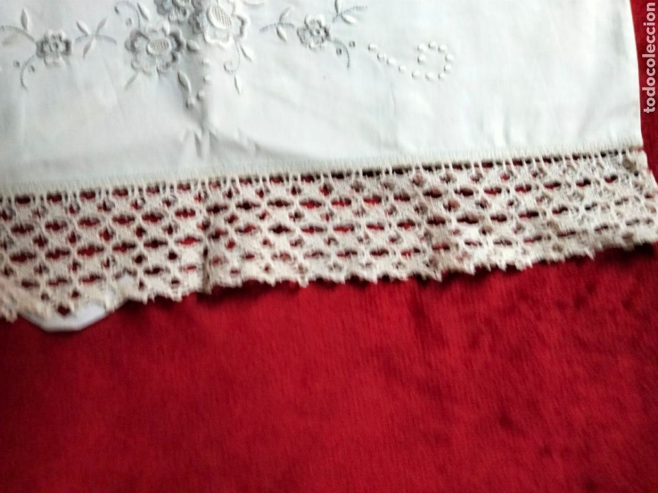 Segunda mano: Juego Sabanas hilo y bordado de bolillo - Foto 10