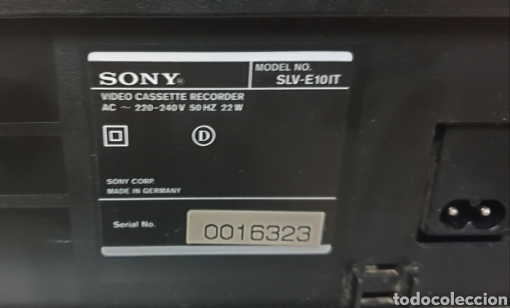 Segunda mano: VIDEO SONY MOD. SLV-E10IT VHS A&Ntilde;O 1985/87 - Foto 7