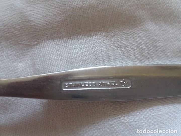 Segunda mano: 9 cucharas de mesa de aluminio marca stainless steel M - Foto 2
