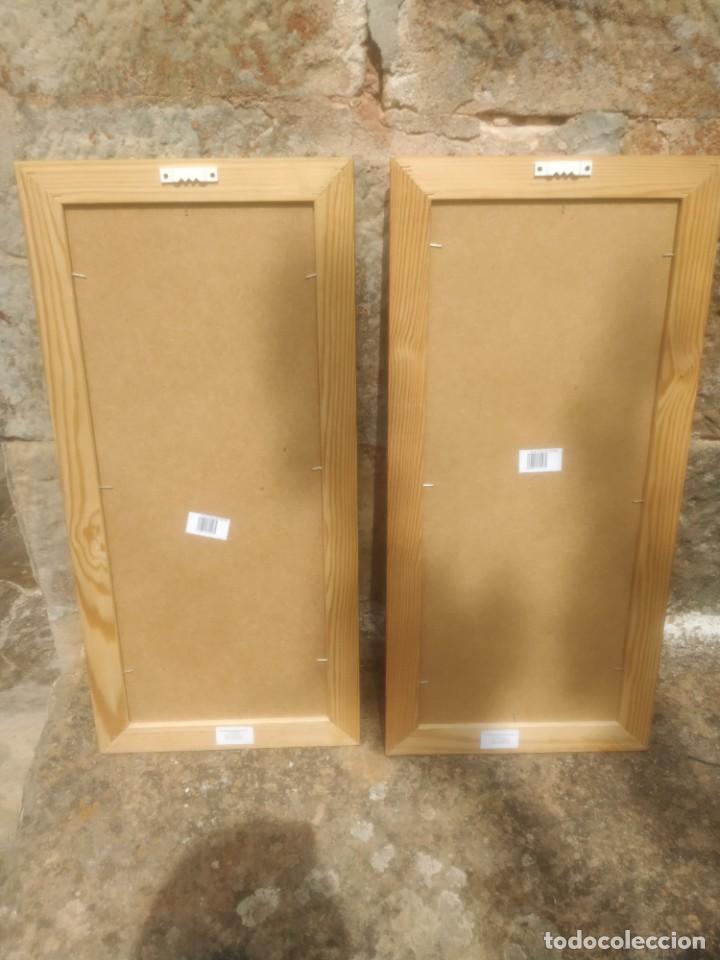 Segunda mano: Dos cuadros de madera alegres colores. Medidas: 57 x 27 - Foto 8