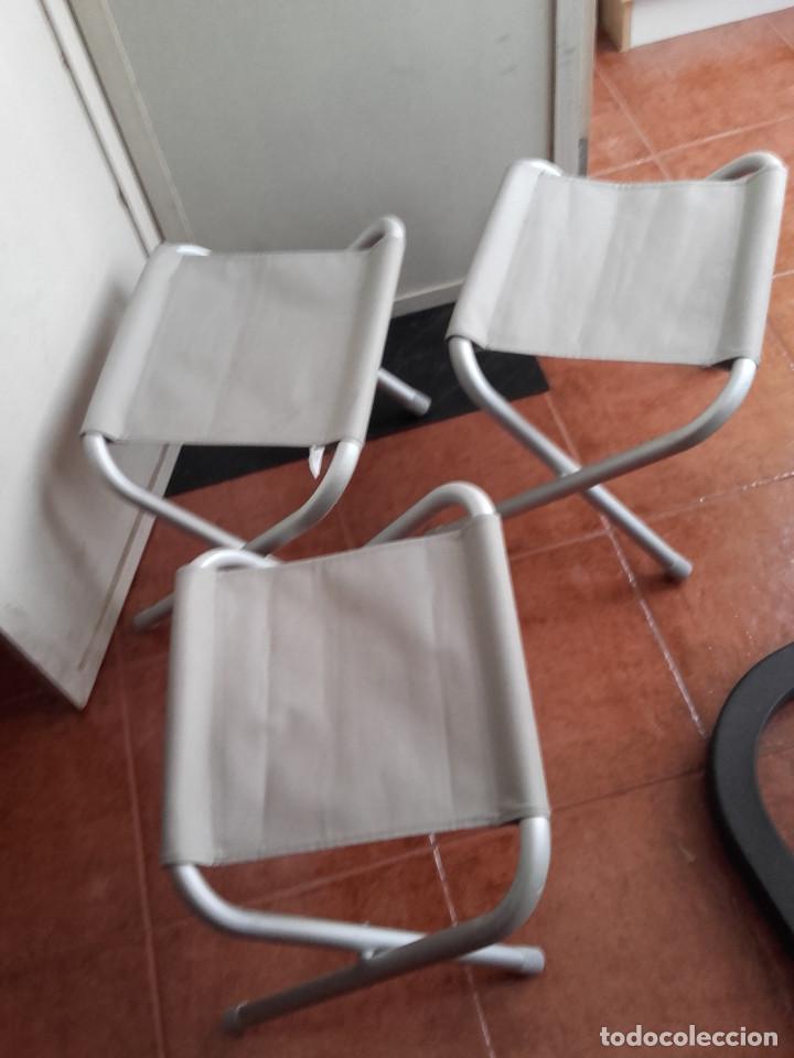 abrigo mil Articulación lote de tres sillas plegables de aluminio - cam - Compra venta en  todocoleccion