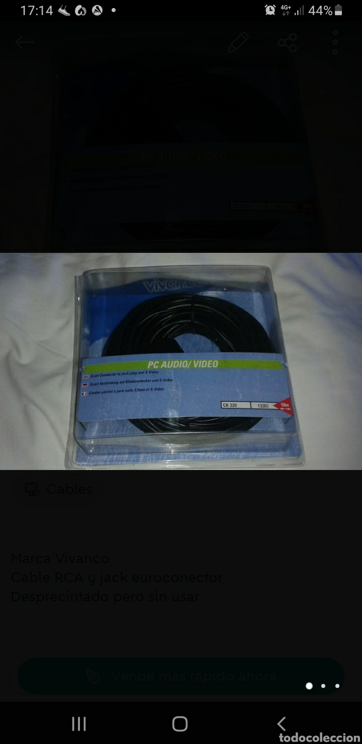 Segunda mano: CABLE PC AUDIO/VIDEO 10 metros - Foto 1