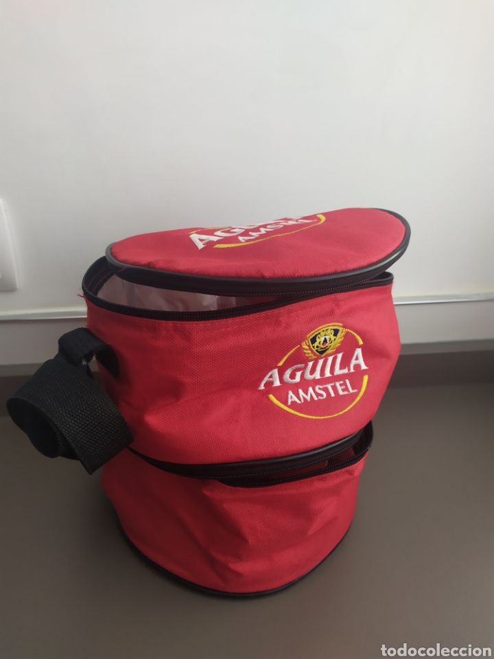 Segunda mano: Bolsa nevera porta botes de cervezas de marca El &Aacute;guila. - Foto 3