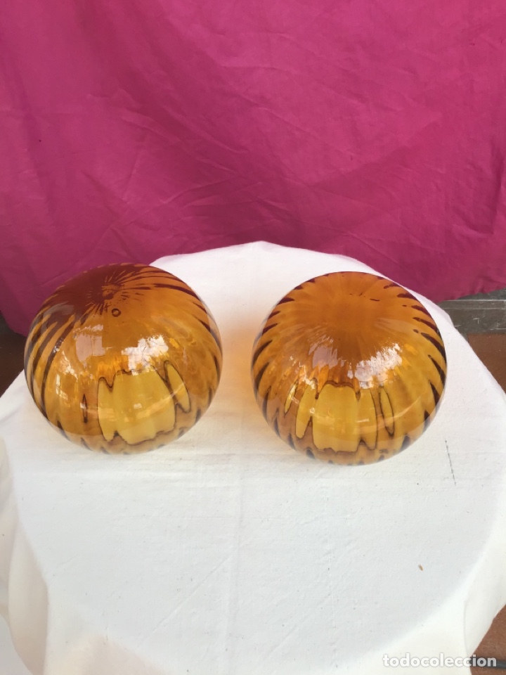 Segunda mano: Tulipas de cristal color caramelo - Foto 1