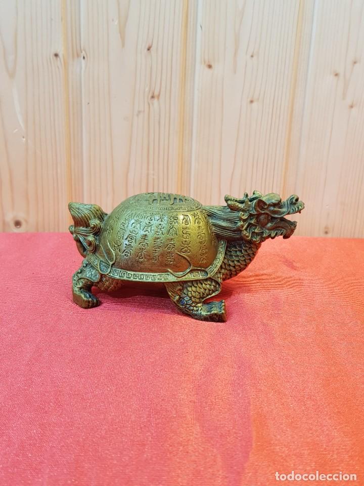 Segunda mano: TORTUGA DRAGON ALABASTRO CHINO - Foto 1