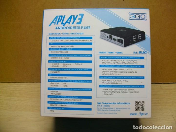 Segunda mano: 3Go APLAY3 ANDROID MEDIA PLAYER HDMI con MANDO - Foto 2