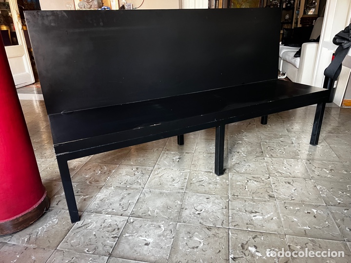 Segunda mano: Banco de madera lacada en negro - Foto 4