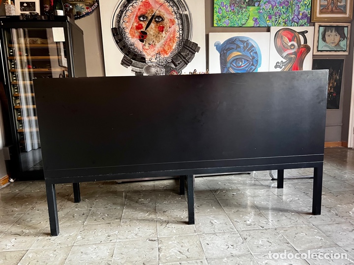 Segunda mano: Banco de madera lacada en negro - Foto 5