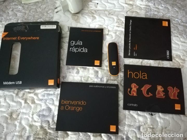 Segunda mano: M&Oacute;DEM USB ORANGE COMPLETO CON CAJA MODELO E1752C - Foto 1