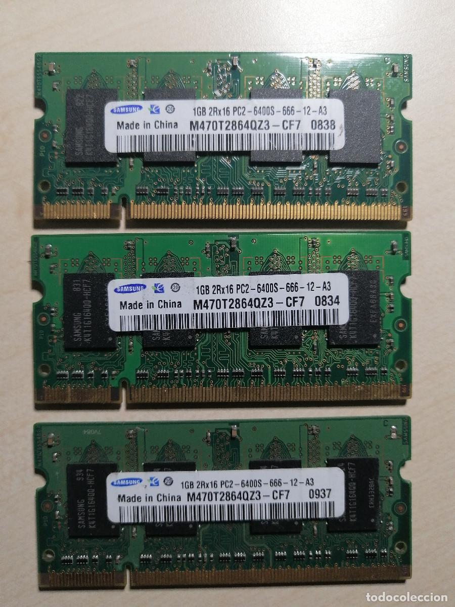 Segunda mano: Tres m&oacute;dulos de 1GB de RAM, marca Samsung - Foto 1