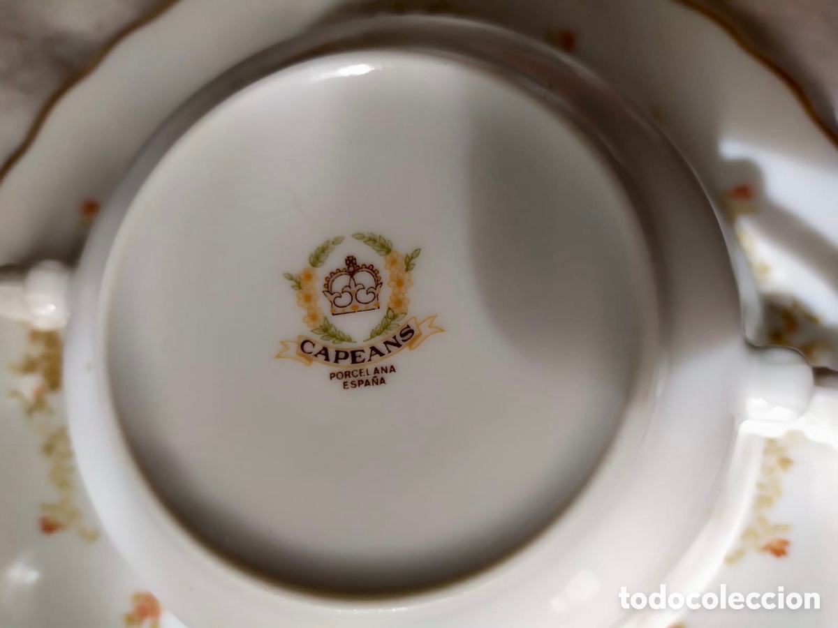 Segunda mano: Juego de consom&eacute; porcelana Capeans - Foto 4