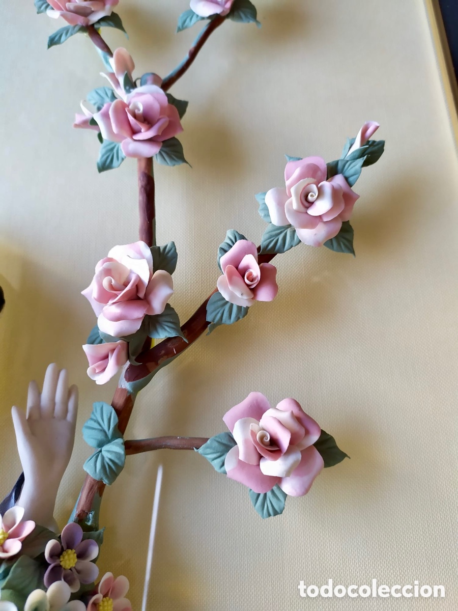 Segunda mano: Cuadro en relieve con geisha y cerezo en flor - Foto 5