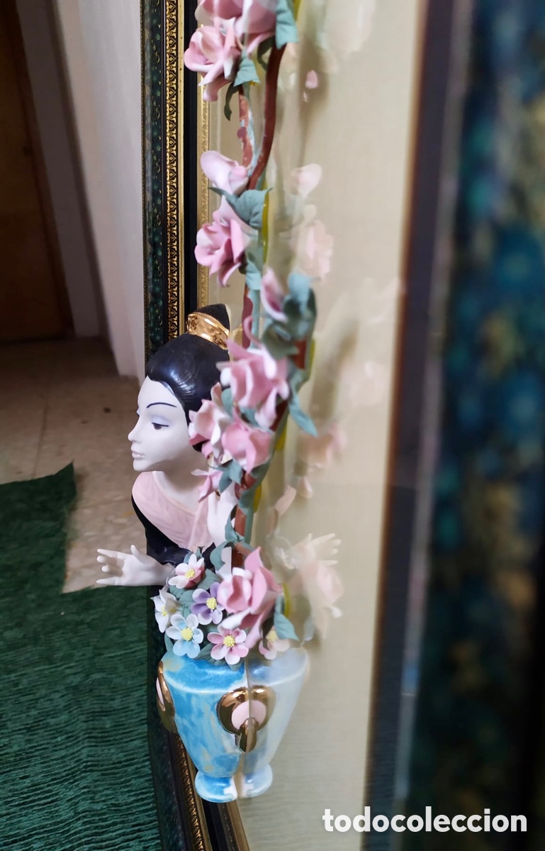 Segunda mano: Cuadro en relieve con geisha y cerezo en flor - Foto 6