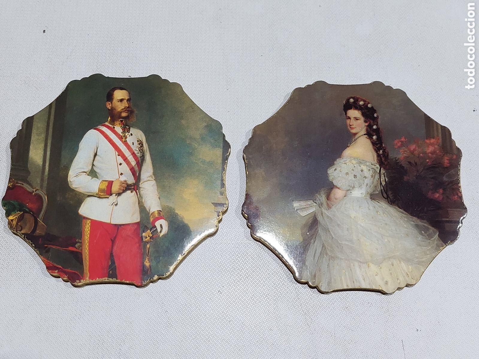 Segunda mano: Posavasos Francisco Jos&eacute; I de Austria e Isabel de Baviera - Foto 1