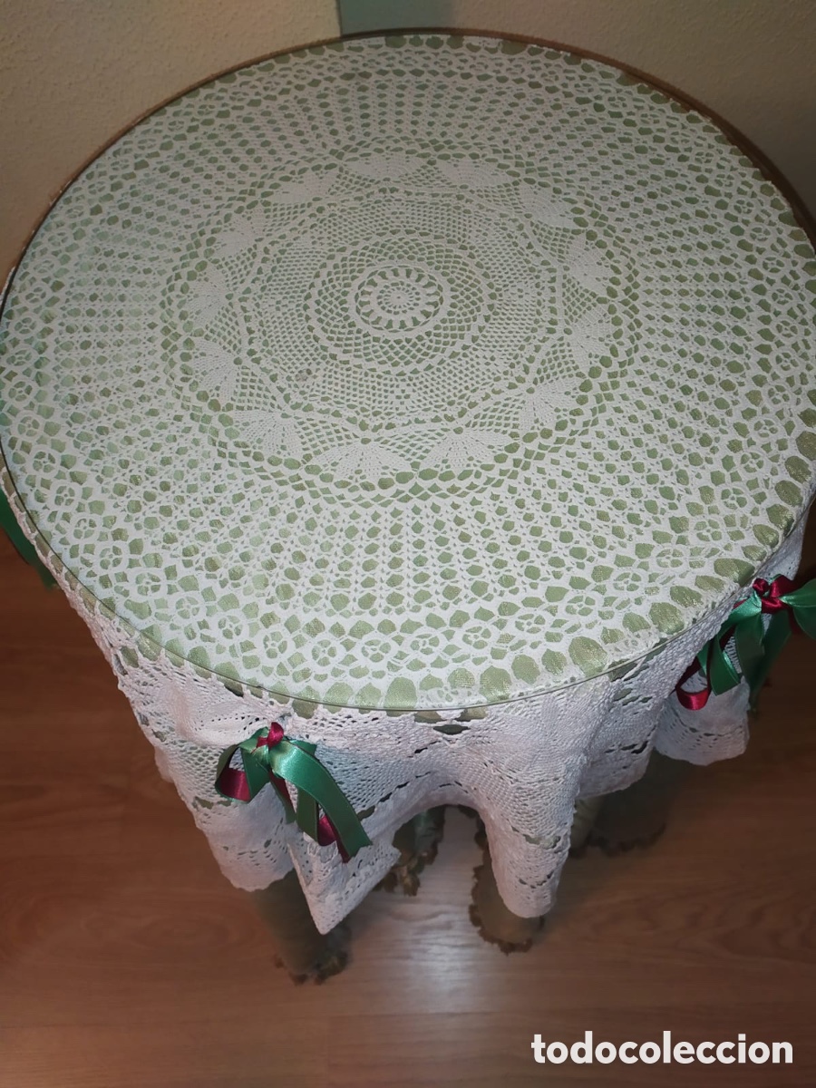 Segunda mano: Mesa camilla de madera con cristal - Foto 4