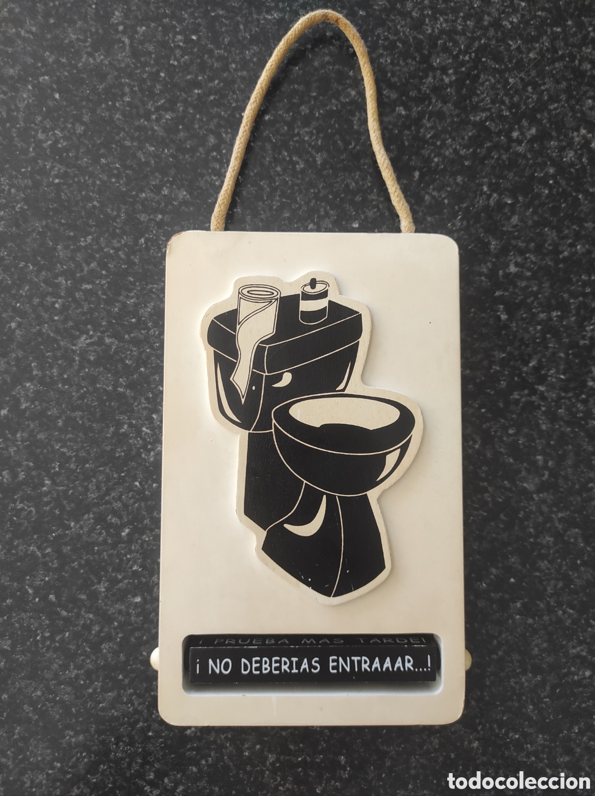 Segunda mano: Tablita decorativa para puerta de ba&ntilde;o - Foto 1